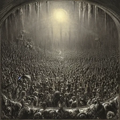 Image similar to the most epic chess game in all of time and space, by gustave dore, cinematic, heavy metal album cover