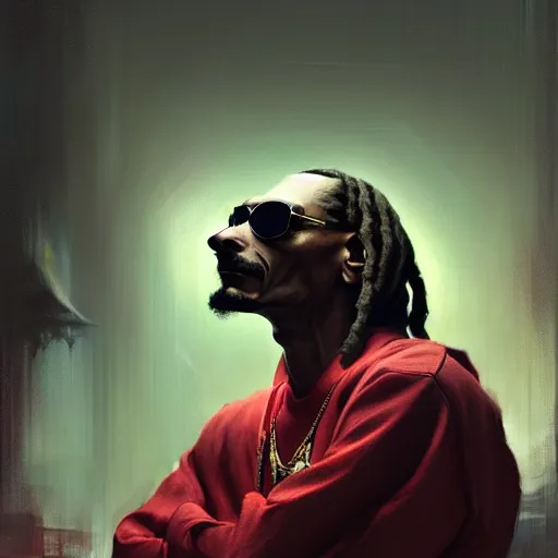 Image similar to snoop dog, sharp focus, illustration, highly detailed, digital painting, concept art, matte, art by ruan jia and wlop and greg rutkowski, masterpiece