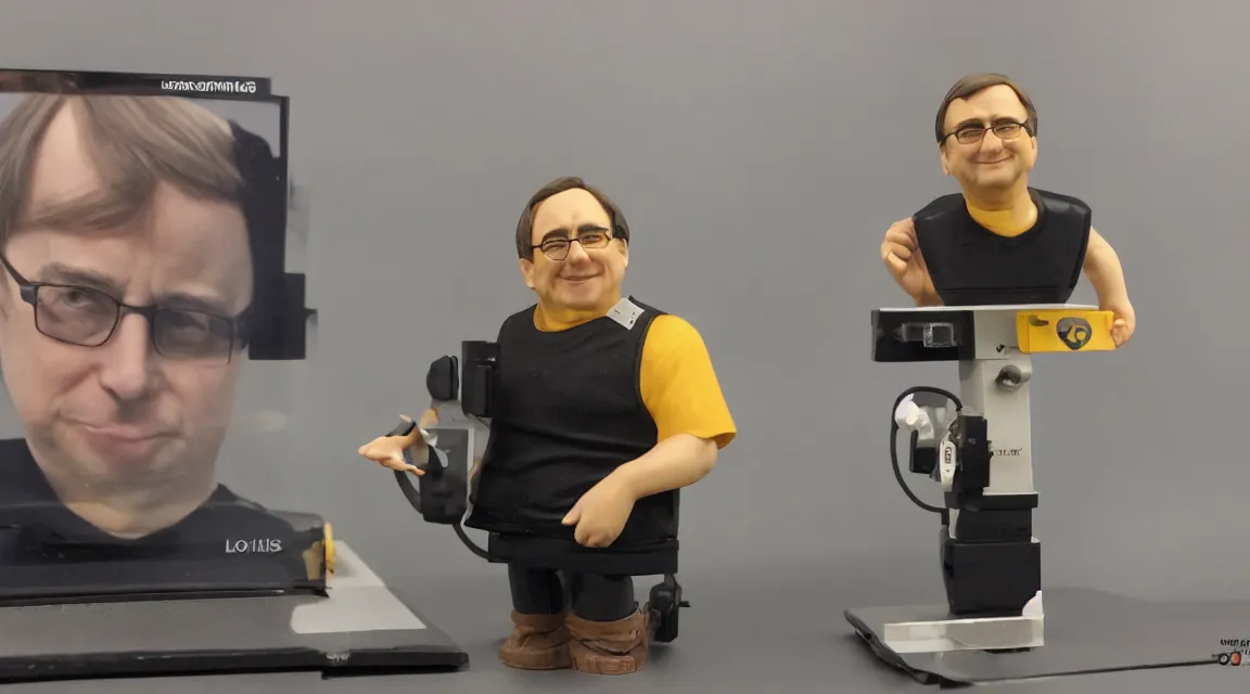 Image similar to vinil scale figure of Linus Torvalds, photo product