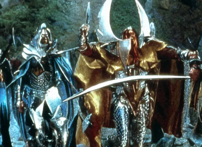 Image similar to scene from the 1 9 8 1 fantasy film excalibur