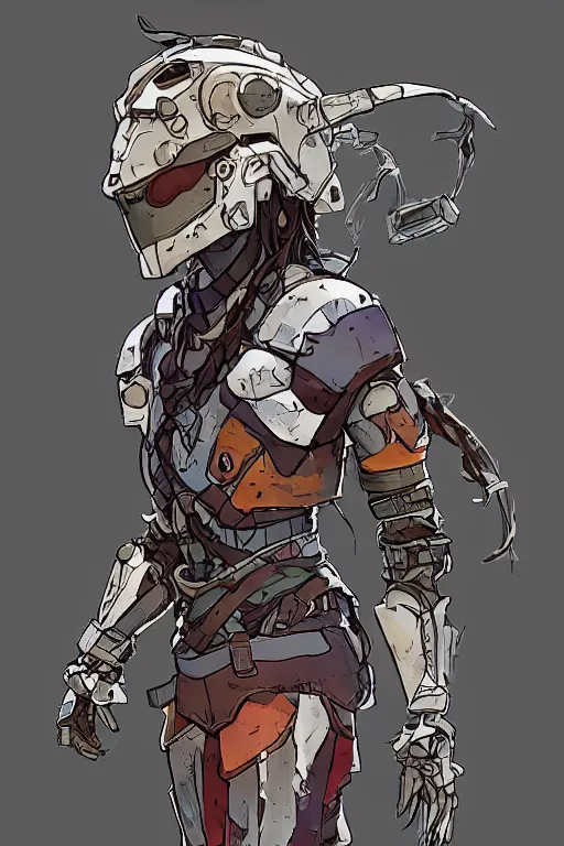 Image similar to combination suit armor aloy horizon forbidden west horizon zero dawn robot ninja mask helmet backpack tribal, art gta 5 comics, official fanart behance hd artstation by jesper ejsing, by rhads, makoto shinkai and lois van baarle, ilya kuvshinov, ossdraws radiating a glowing aura cgi rtx 2 0 2 2