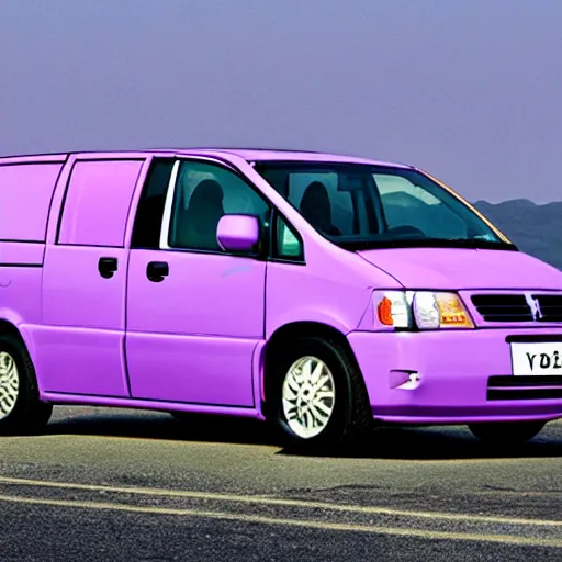 Image similar to purple tornado white minivan