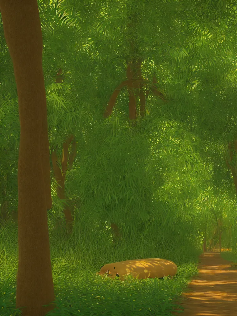 Image similar to simple primitive tube shape, textured with photorealistic human skin, photoreal details, straight smooth vertical, highly realistic bump map, surface painter, pixar renderman in the style of henri rousseau