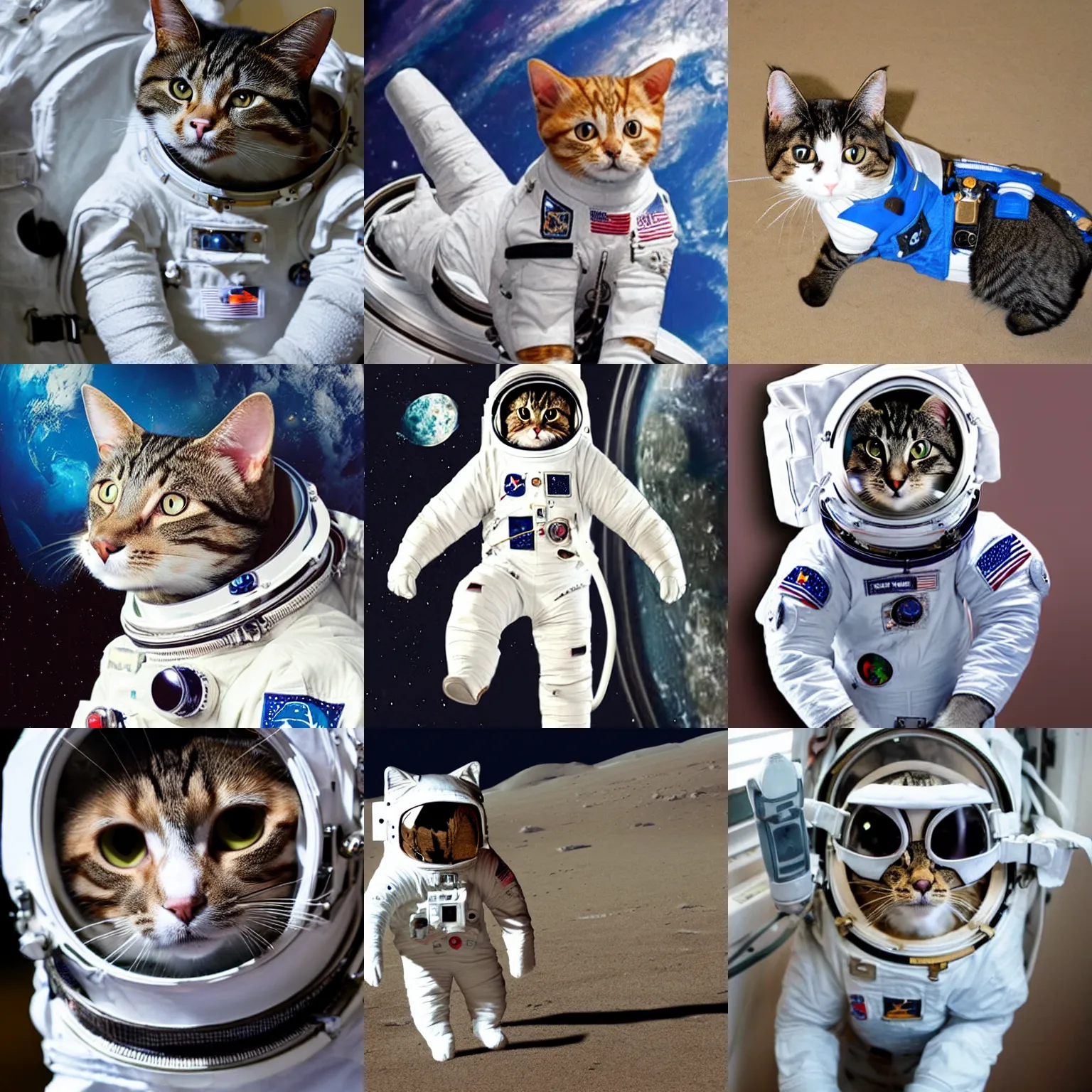 Prompt: a cat in an astronaut suit