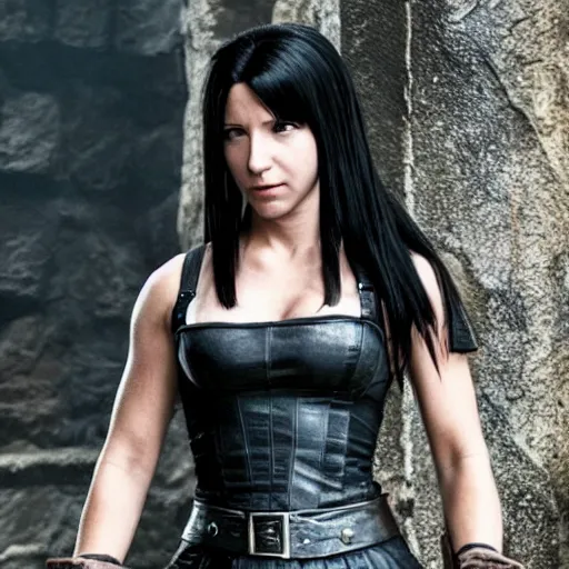 Prompt: A still of Tifa Lockhart from Final Fantasy VII in Game of Thrones