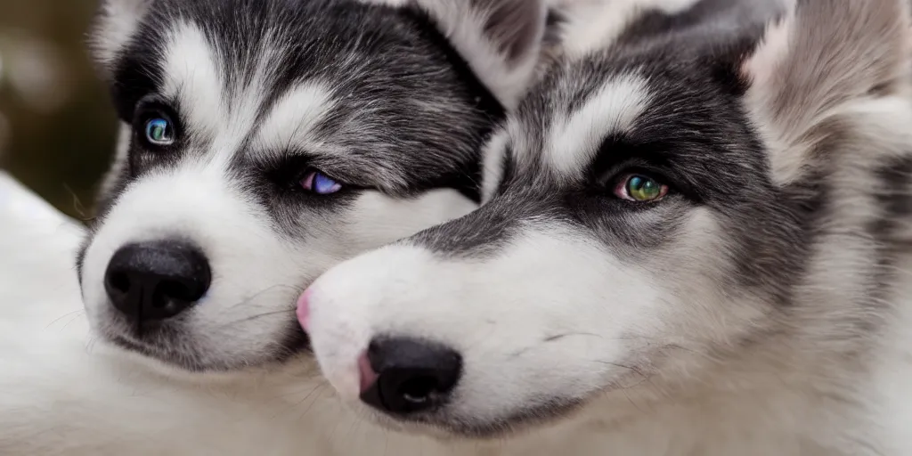 Image similar to 3 5 mm lens sony a 3 shot husky adorable 4 k ultra - hd