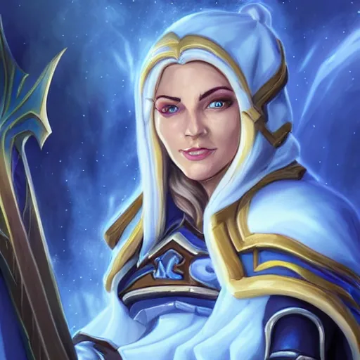 Image similar to Jaina Proudmoore, hearthstone art