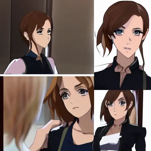 Image similar to emma watson in 3 d anime