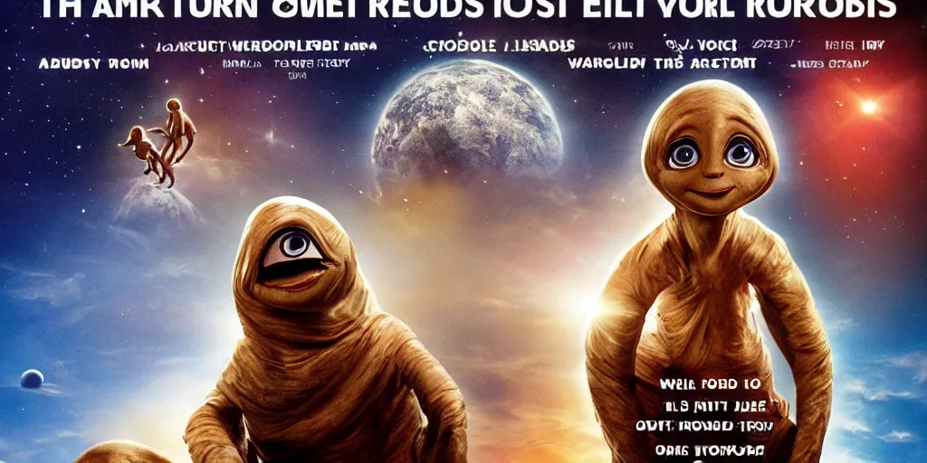 Image similar to movie poster for ET2 returns