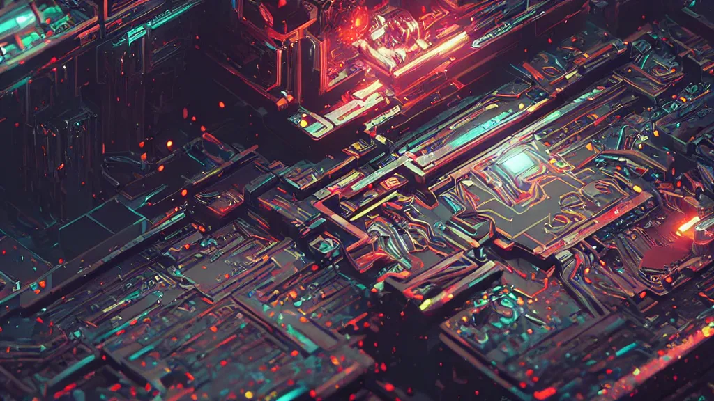 Image similar to a desktop - sized machine conjuring!!!!!!! a picture!!!!! from noise, by pascal deraed, greg rutkowski, and diego gisbert llorens, cinematic closeup!!, colorful, intricate, clear, sharp, high contrast, 8 k render, volumetric lighting