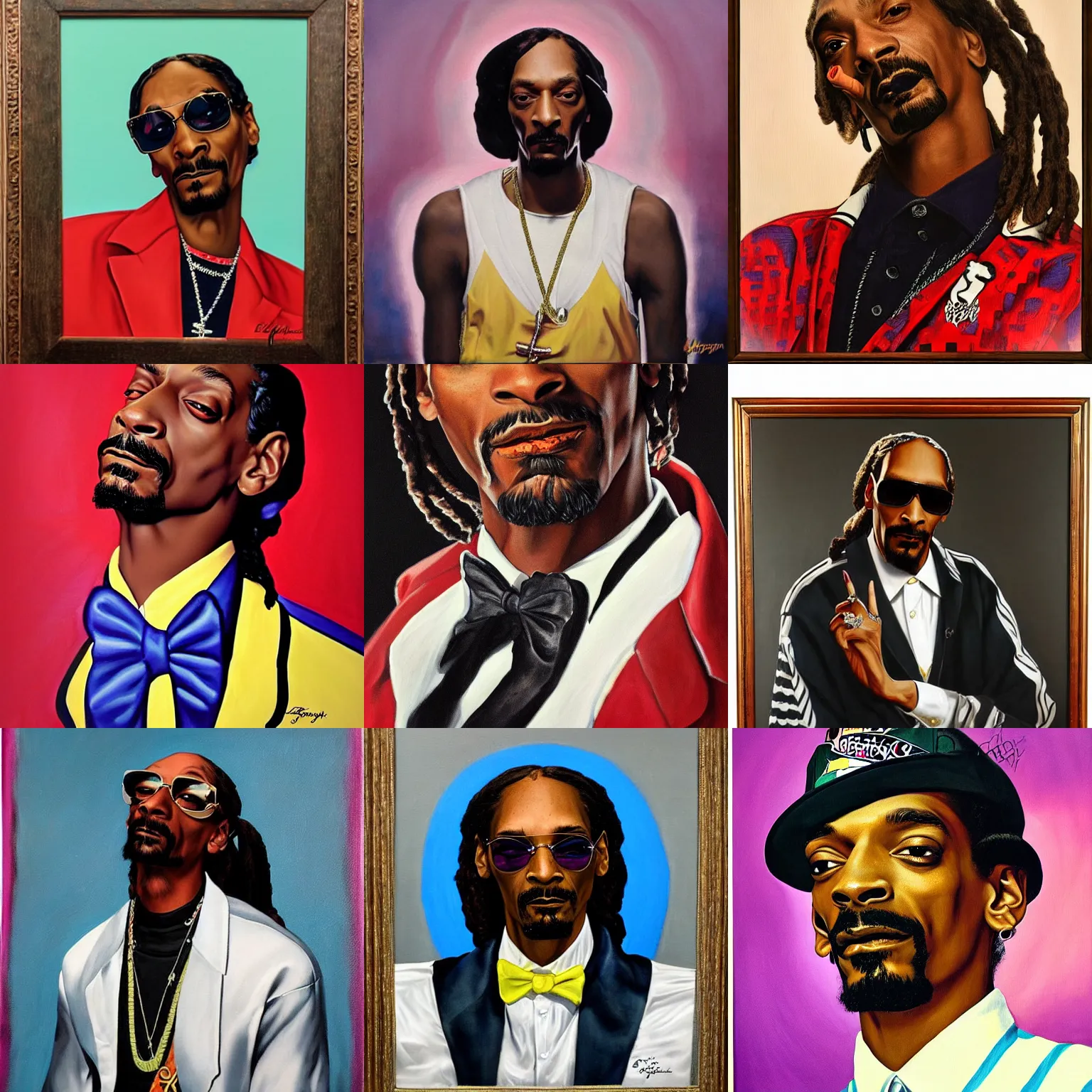 Prompt: painting of snoop dogg by gil elvgren