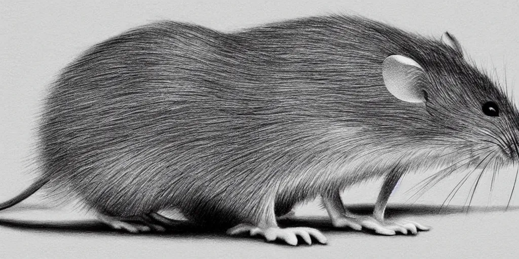 Image similar to a beautiful pencil drawing of exactly one!!!!! cartoon mouse; masterpiece; extremely highly detailed; ultra-realistic; trending on artstation
