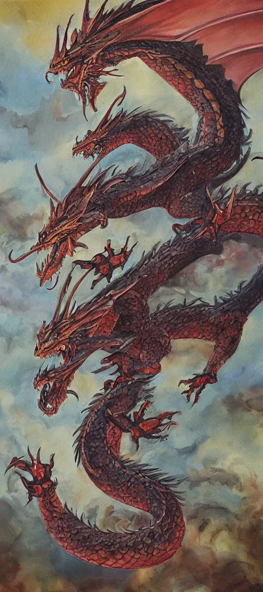 Prompt: painting of a dragon