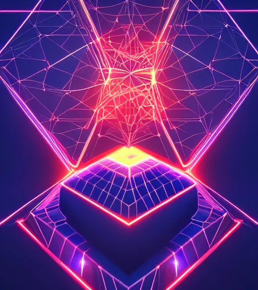 Image similar to symmetry!! latin prince of technology, solid cube of light, hard edges, product render retro - futuristic poster scifi, lasers and neon circuits, handsome latin prince, intricate, elegant, highly detailed, digital painting, artstation, concept art, smooth, sharp focus, illustration, dreamlike, art by artgerm