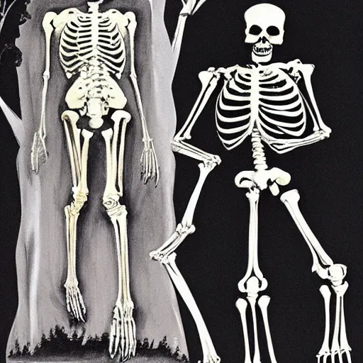 Image similar to The skeletal man behind you