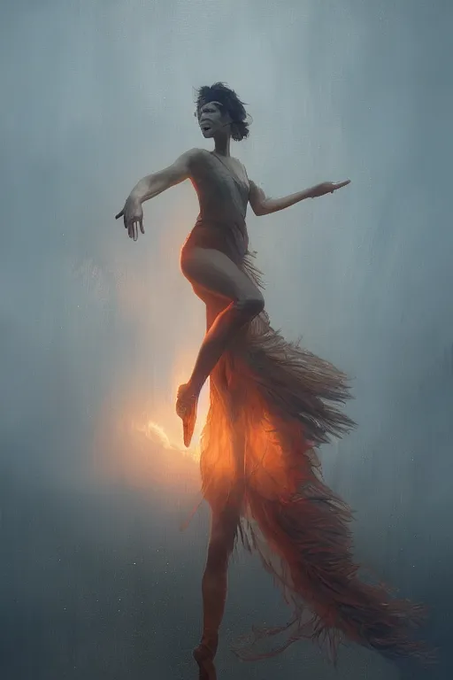 Image similar to dancer in the wind by artgem and greg rutkowski, light cone, reimagined by industrial light and magic