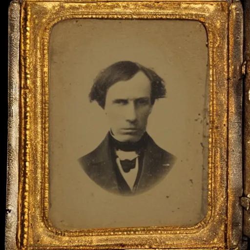 Prompt: earliest portrait photograph of a man, realistic face, 1 8 4 0 s, 1 8 3 0 s, victorian, very grainy, very blurry, very faded