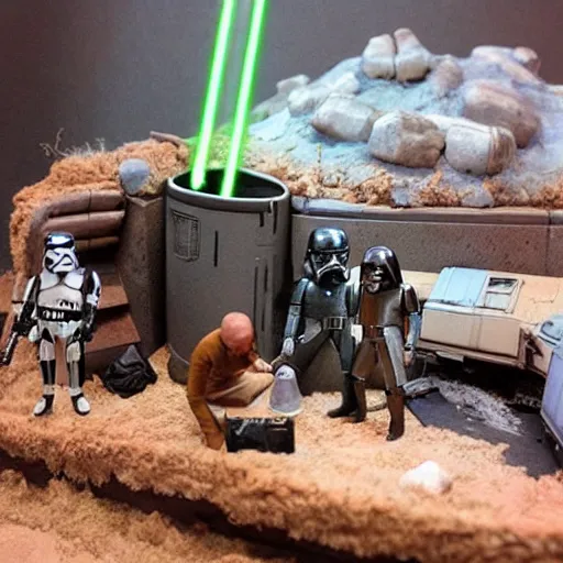 Prompt: “Star wars movie scene diorama”