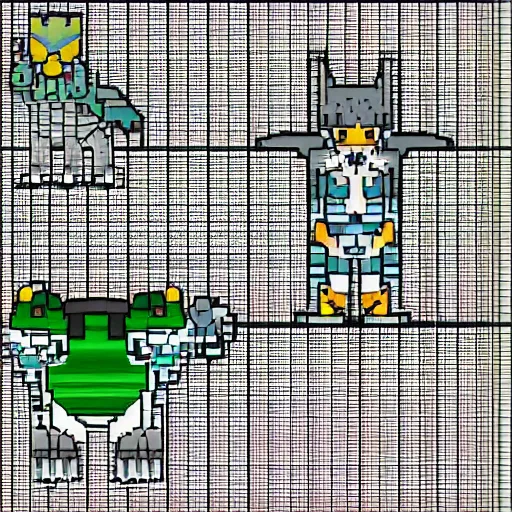 Prompt: Digimon orthographic isometric sprite sheet