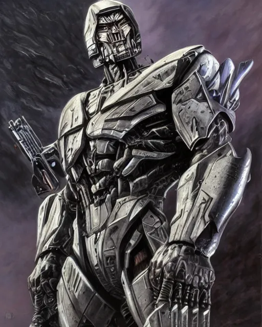 Image similar to megatron by frank franzetta, 4 k, hyper detailed