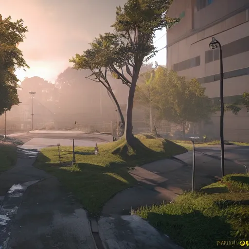 Image similar to grimdark curitiba, unreal engine, 8 k, ultra realistic, ultra detail, ray tracing