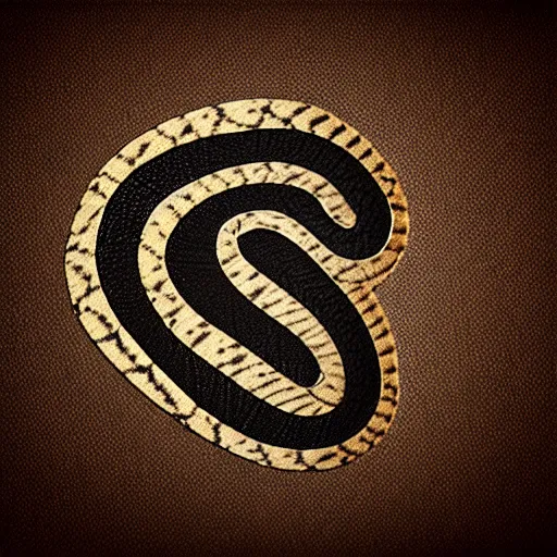 Prompt: s sign with snake skin texture. very sharp, extreme high detail