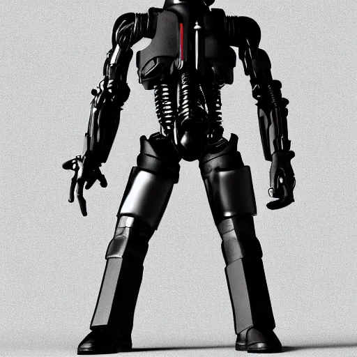 Prompt: The Terminator, in the style of Pixar animation. Full body 3D render. hdr.