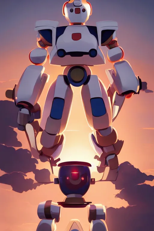 Image similar to metabots medabots medarotto medarot robot minimalist comics, behance hd by jesper ejsing, by rhads, makoto shinkai and lois van baarle, ilya kuvshinov, rossdraws global illumination ray tracing hdr radiating a glowing aura