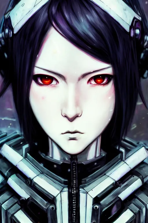 Prompt: portrait Anime goth cyberpunk cyborg girl in mechanical armor, blame, cute-fine-face, black-hair pretty face, realistic shaded Perfect face, fine details. Anime. Warhammer 40000, realistic shaded lighting by Ilya Kuvshinov katsuhiro otomo ghost-in-the-shell, magali villeneuve, artgerm, rutkowski, WLOP Jeremy Lipkin and Giuseppe Dangelico Pino and Michael Garmash and Rob Rey and Tsutomu Nihei