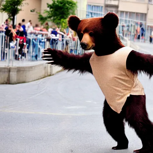 Image similar to bear dancing eurodance