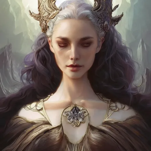 Image similar to lunar queen, fine art, awesome fantasy book cover on pinterest, award winning, dark fantasy landscape, fantasy magic, intricate, elegant, sharp focus, cinematic lighting, highly detailed, digital painting, concept art, art by wlop and artgerm and greg rutkowski, masterpiece, trending on artstation, 8 k