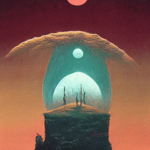 Image similar to logo of bets collective in style of beksinski