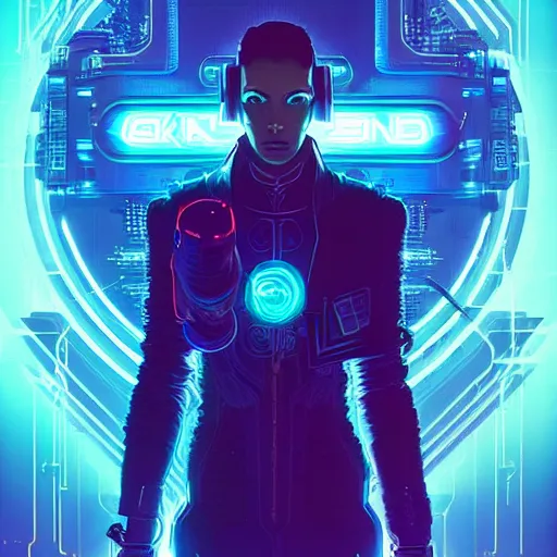 Image similar to a cyberpunk netrunner using a glowing interface, centered in the frame, cyberpunk concept art by Jean Giraud and josan gonzales, digital art, highly detailed, intricate, sci-fi, sharp focus, Trending on Artstation HQ, deviantart, 4K UHD image