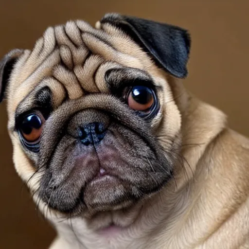 Image similar to a pug gerbil hybrid puppy