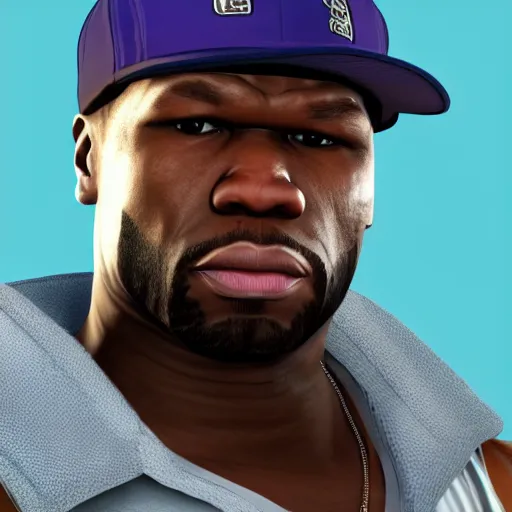 Prompt: 50 cent 3D model character from Gta 5