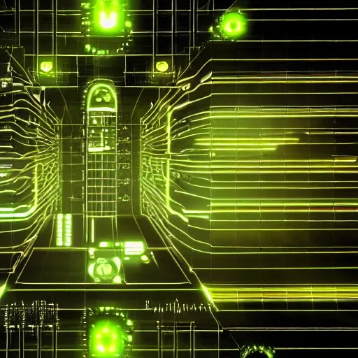 Image similar to futuristic signals, FUI, HUD, futuristic holographic UI floating over microchip paradise of circuitry and futuristic technology