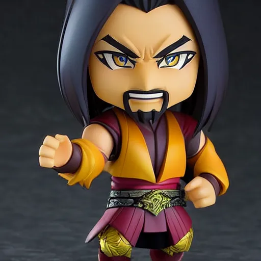 Prompt: shang tsung from mortal kombat, nendoroid, figurine, detailed product photo