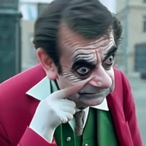 Image similar to A still of Mr Bean in Joker (2019)