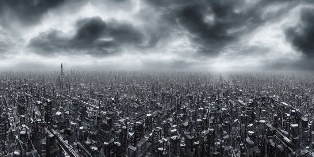 Prompt: desolate metropolis, mammatus clouds, award winning, trending on artstation, digital art. highly detailed 8 k. intricate. lifelike. soft light. nikon d 8 5 0.