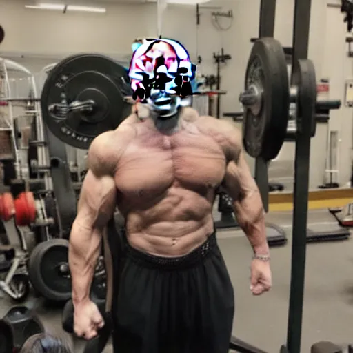 Image similar to muscular bernie sanders, swole