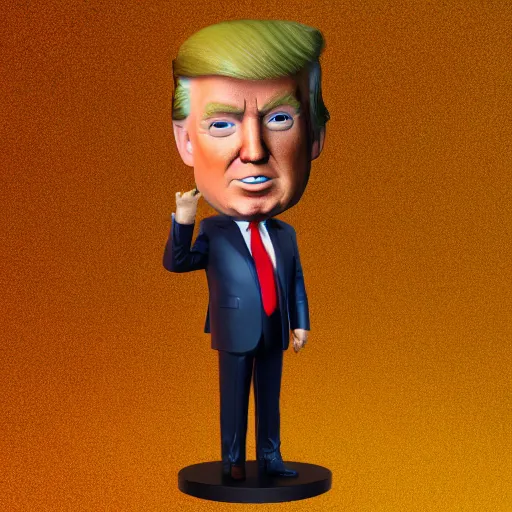 Prompt: trump bobblehead, 8k octane render, hyper realistic