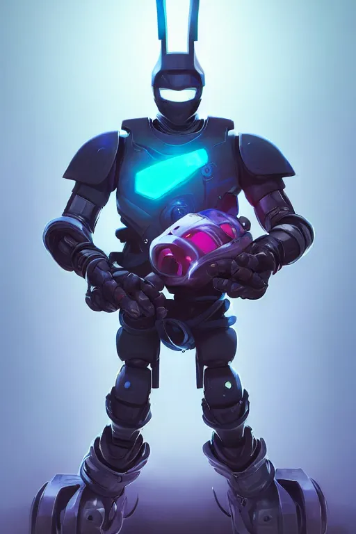 Image similar to epic mask helmet robot ninja portrait stylized as fornite style game design fanart by concept artist gervasio canda, behance hd by jesper ejsing, by rhads, makoto shinkai and lois van baarle, ilya kuvshinov, rossdraws global illumination radiating a glowing aura global illumination ray tracing hdr render in unreal engine 5