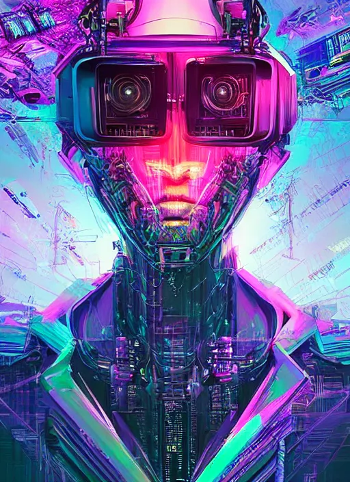 Image similar to silicon valley virtual reality 1 0 th anniversary, cyberpunk art by android jones, cyberpunk art by beeple!!!, synthwave, darksynth, quantum tracerwave, wireframes, trending on artstation