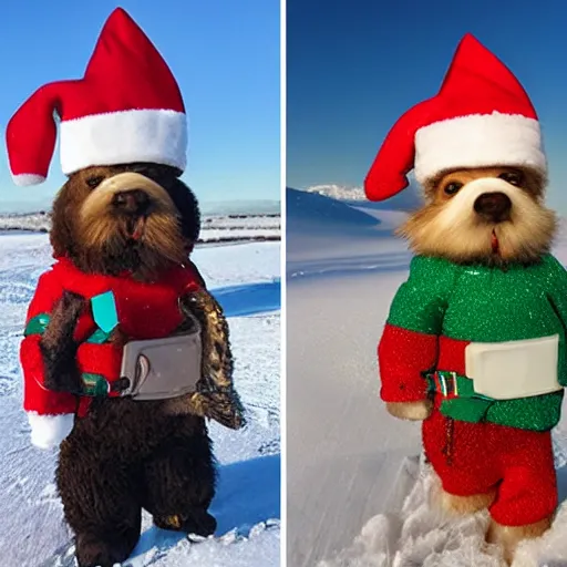 Image similar to before and after visiting the north pole