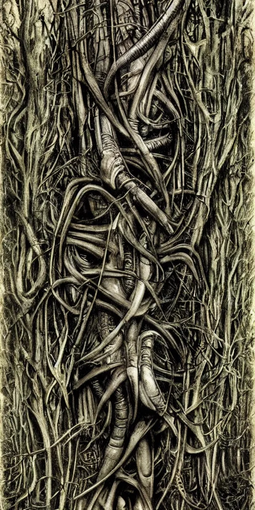 Prompt: forest H.R. Giger