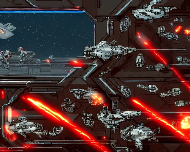 Image similar to sidescrolling videogame like R-type with a spaceship shooting at a boss skull, boss fight, scifi, bullet patterns, shmup, 4K, UHD, HDR