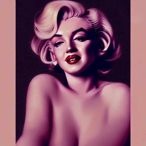 Image similar to beautiful portrait of marilyn monroe, natural beauty expressive pose, fantasy, intricate, elegant, highly detailed, digital painting, artstation, concept art, smooth, sharp focus, luxury fashion illustration, art by artgerm and greg rutkowski and alphonse mucha, brightly lit cinematic soft lighting, photorealistic