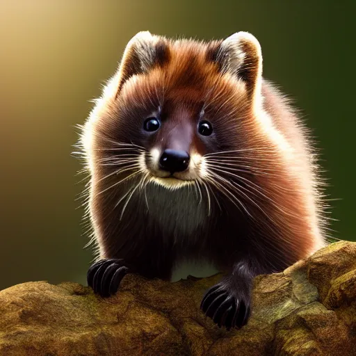 Prompt: long shot of a cute fluffy furry marten desolving into thin air, natural lighting, ground - level shot, reallusion character creator, 4 k, highly detailed, humourus, fine art illustration