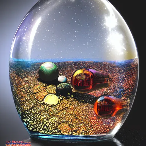 Image similar to a universe in a bottle