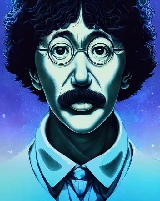 Image similar to einstein portrait, junji ito, kentaro miura, underwater aura, gilding, leiji matsumoto, sylvain sarrailh, stylized, artstation